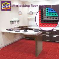 Factory wholesale PVC 30cm*30cm*1.2cm floor anti slip kitchen mat